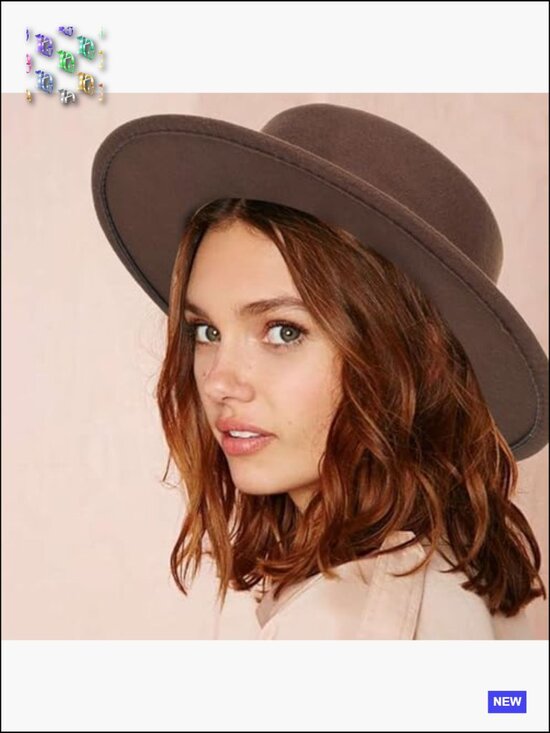 Classic Fedora Flat Top Hat Felt Boater Church Derby Cap Adjustable Unisex main image 5